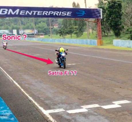 satria injeksi vs sonic 150