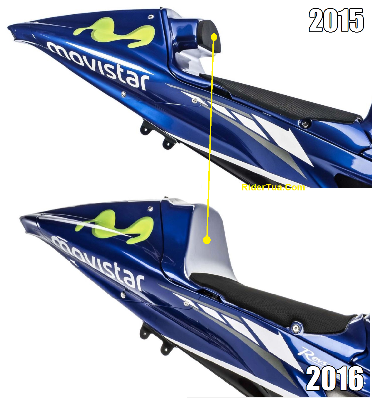 Inilah Perbedaan Mencolok Fisik Yamaha YZR M1 2016.. Frame dan Aerodinamika Beda...!!! 2 YZR M1 2015 YZR M1 2016