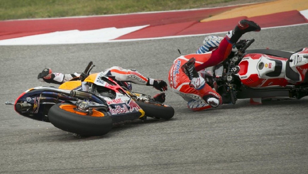 Pembalap Paling Berani di MotoGP Saat Ini Marc Marquez ? 3 crash Dani Pedrosa Dovizioso Austin