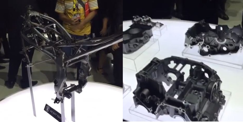 Rangka dan engine CBR250rr
