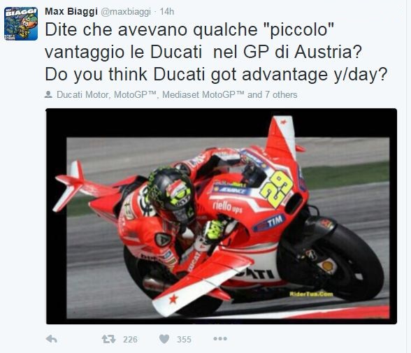 Tweet Max Biaggi... Hahahahaha... 1 Max Biaggi Tweet