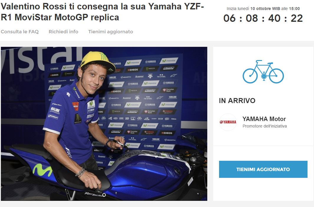 Lelang YZF-R1 Valentino Rossi kini capai harga 600juta-an..Berikutnya 900 juta !!! 2 lelang-yamaha-r1-rossi