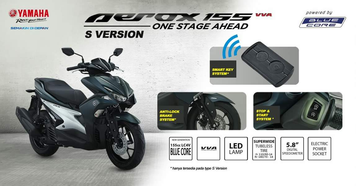 AEROX 155VVA, One Stage Ahead, Sport Matic Canggih Tak terkira... Tiada Dua... !!! 7 aerox-155vva-s-version