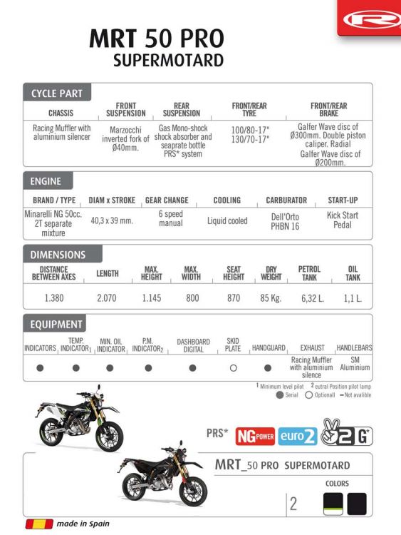 rieju-mrt-50-supermoto-specification