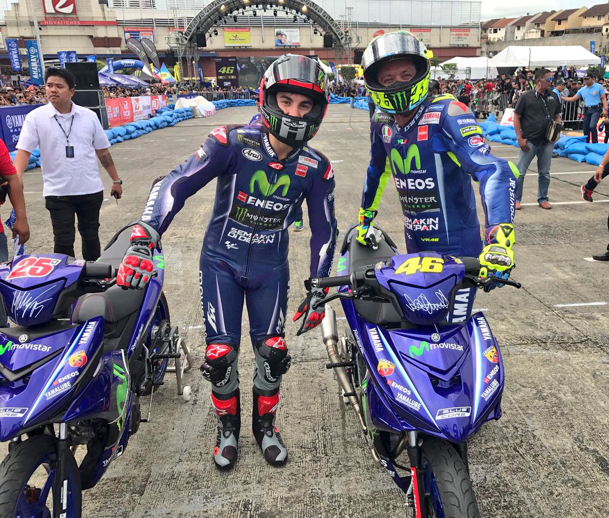 Foto Tour Asia : Valentino Rossi dan Maverick Vinales Geber Yamaha "Jupiter MX" ..!!! 3 Rossi Vinales Yamaha Philipina