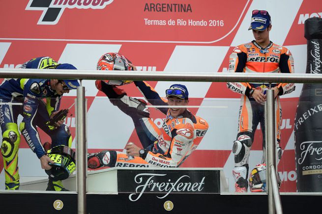 Masih Ingat Saya di Podium Argentina? 2 2016 motogp argentina Marc Marquez dani pedrosa Valentino Rossi