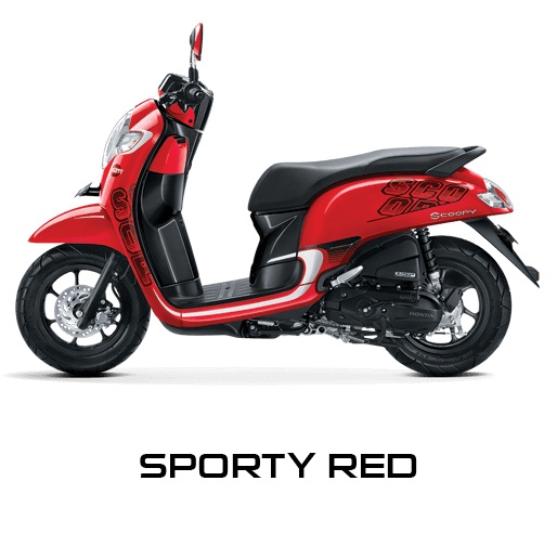 sporty red scoopy new 2017
