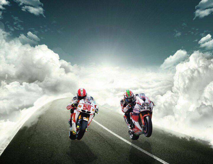 Marco Simomcelli dan Nicky hayden