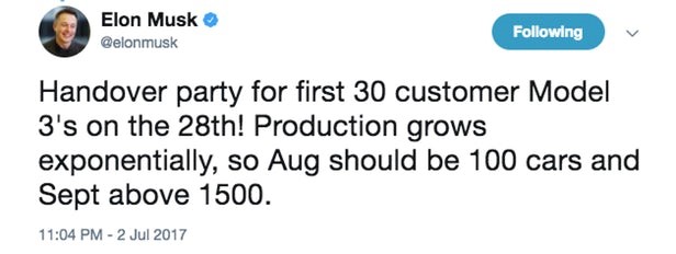 Pengiriman Tesla Model-3 Mulai 28 Juli 1 Elon Musk tweeter