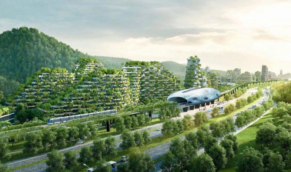 Kota Hutan di China, Gedung Tinggi Jadi Hijau.. Ademm !!! 1 Forest City China Foto Forbes