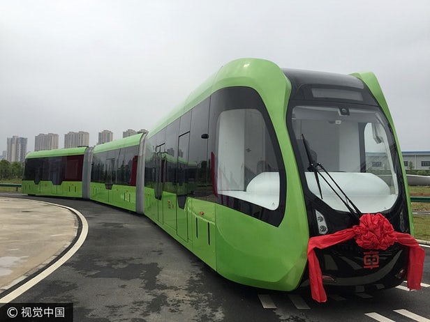 ART (Autonomus Rail Rapid Transit) Plus, Kereta Tanpa Rel di China 1 Kereta tanpa Rel di China Foto CRRC Zhuzhou Institute Co Ltd 1