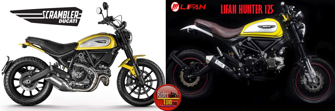 Inilah Deretan Motor China Hasil Copy.. Masih Banyak lagi !!! 3 Ducati Scrambler vs Lifan Hunter 125