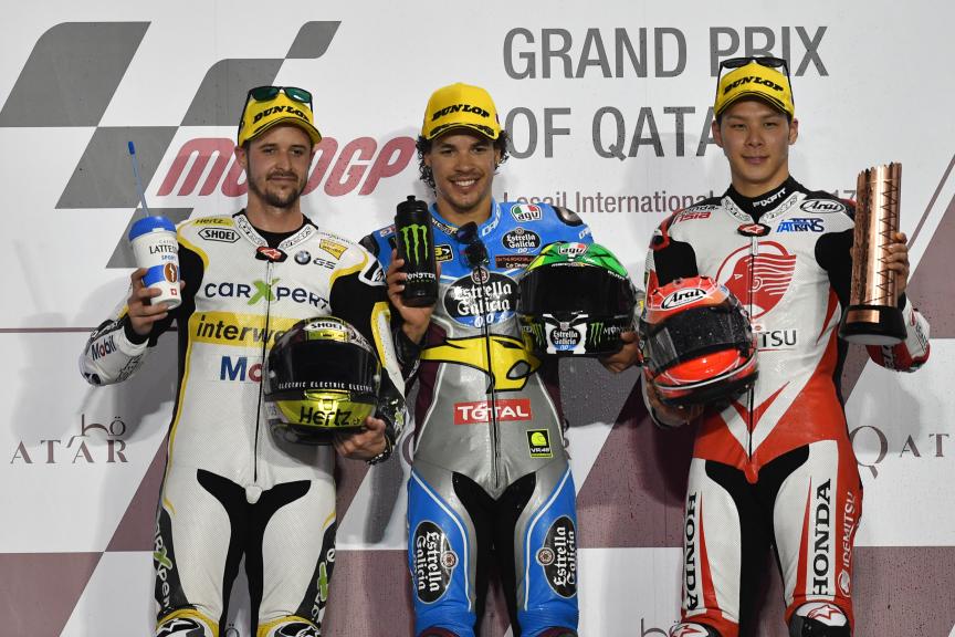 Apakah Nakagami, Morbidelli dan Tom Luthi Akan Seperti Zarco dan Folger ? 1 Franco Morbidelli Thomas Luthi Takaaki Nakagami Grand Prix Qatar Foto motogp com