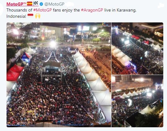 Indonesia Jadi Sorotan Dunia Gara-Gara Foto Nobar Ini Diunggah Admin MotoGP.. Busyettt !!! 4 MotoGP Indonesia
