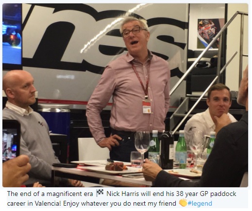 Nick Harris Komentator Legendaris MotoGP Akan Pensiun Akhir Musim Ini di Valencia 1 Nick Harris pensiun