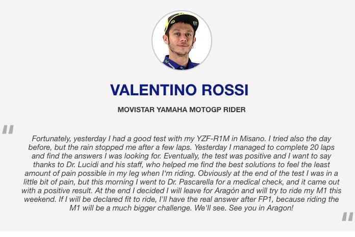 Valentino Rossi: "Kita Akan Bertemu di Aragon" Wah Ikut Race Nih ...!! 1 Valentino Rossi Aragon
