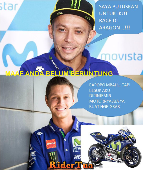 meme valentino Rossi back aragon