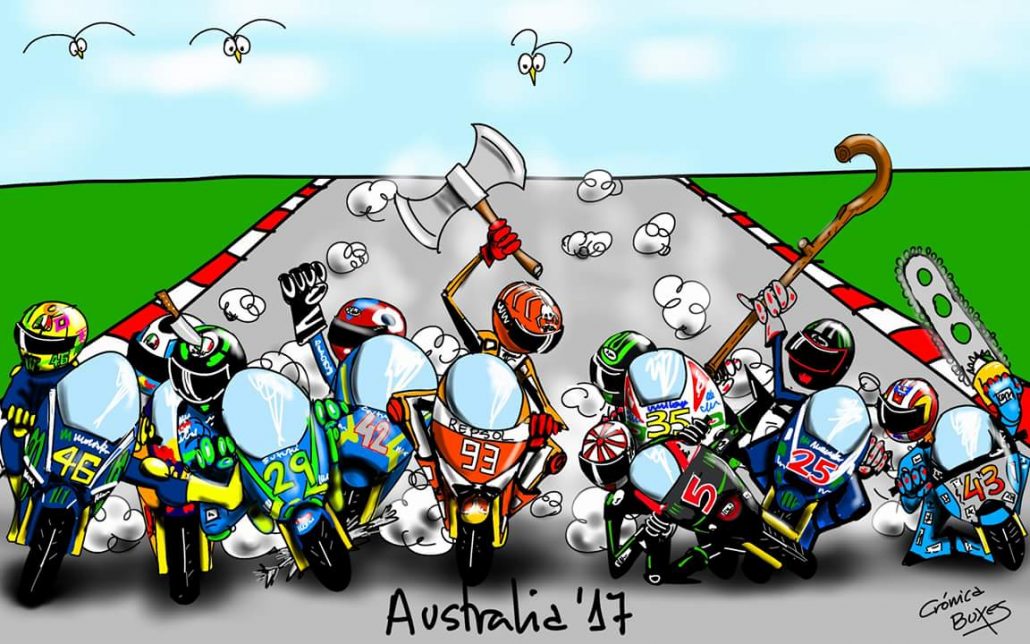 Huru- Hara MotoGP Australia... Gilaa...!!! 1 Chaos MotoGP Australia 2017