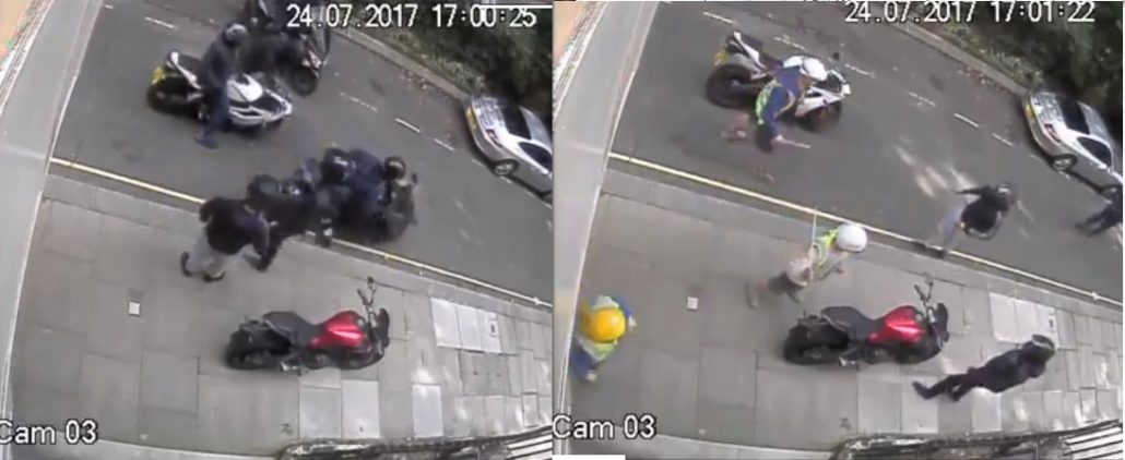 Duel Pencuri Motor dengan Kuli Bangunan, Pencuri Lari Tunggang Langgang..!! 1 Duel pencuri Vs Kuli bangunan