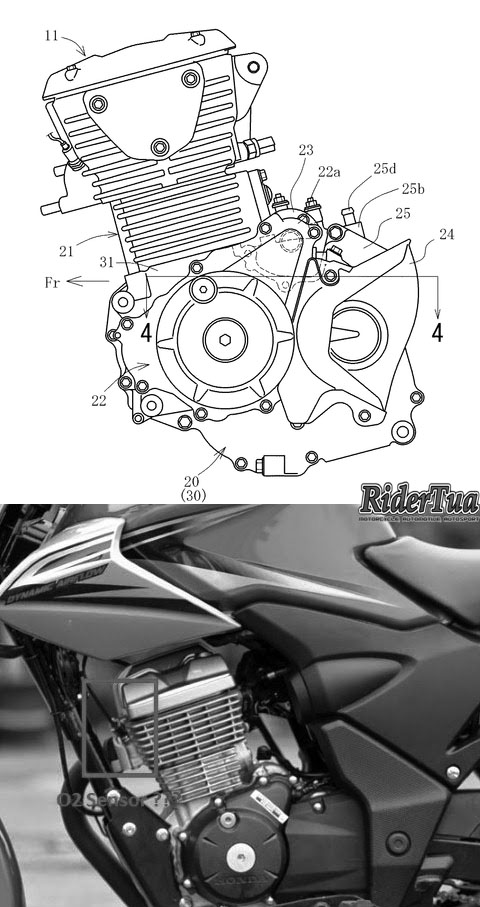Inilah Gambar Patent Honda CRF150L 2 Gambar patent Mesin CRF150L