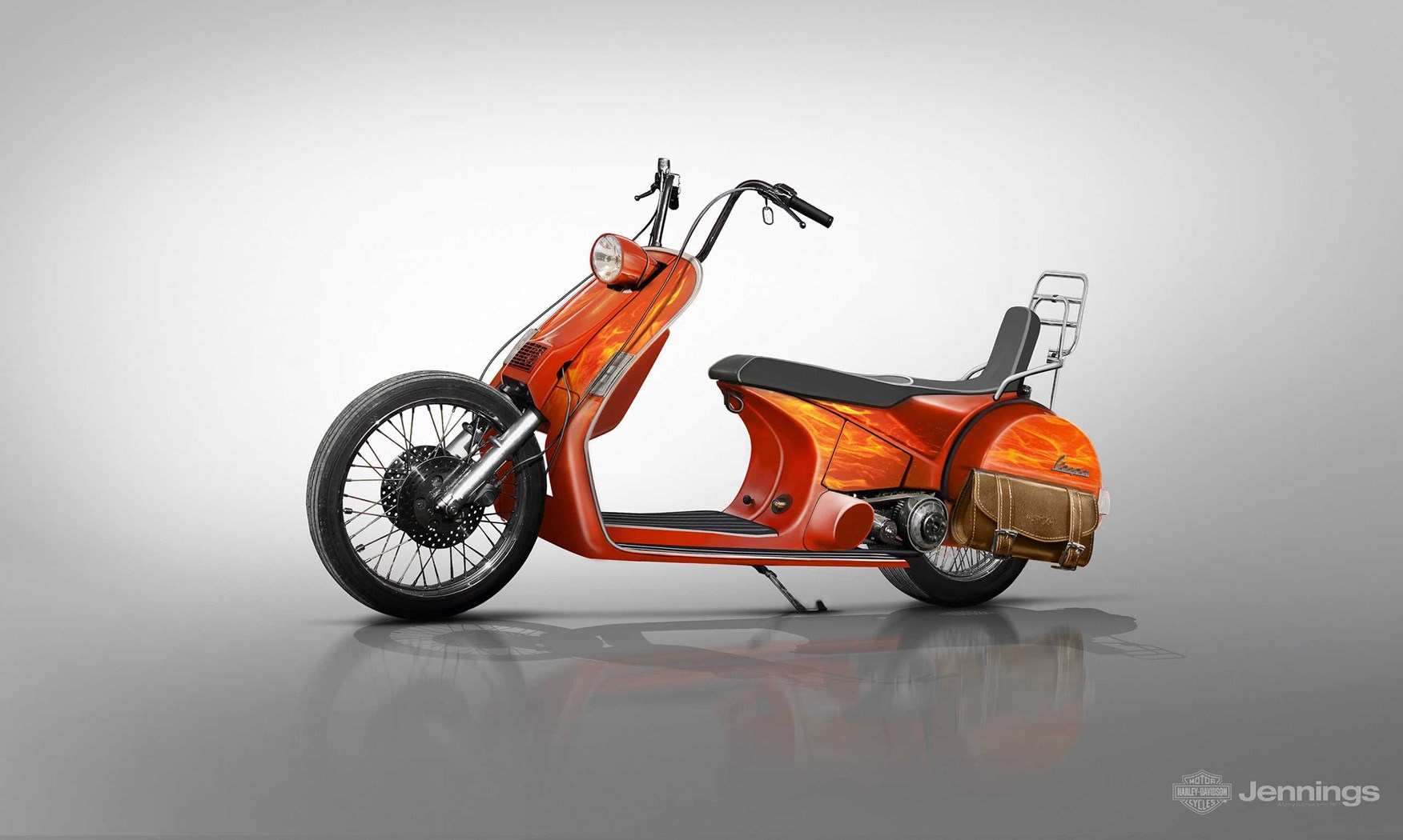 Inilah 6 Konsep Vespa Yang Unik dan Nyentrik Karya Jennings Harley-Davidson 6 vespa-chopper