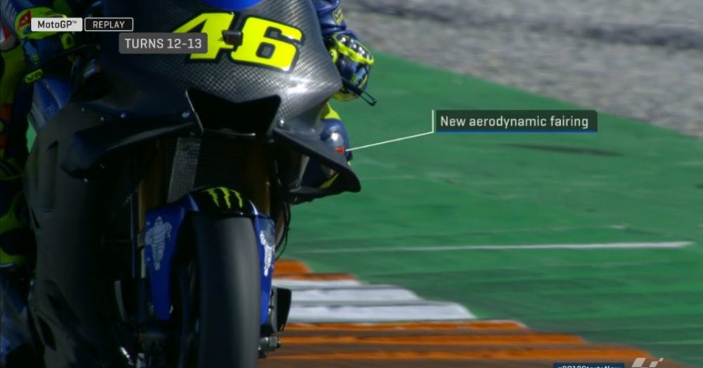 Aerofairing Baru Yamaha M1 2018 di Valencia Tes 1 Aerofairing baru M1 2018