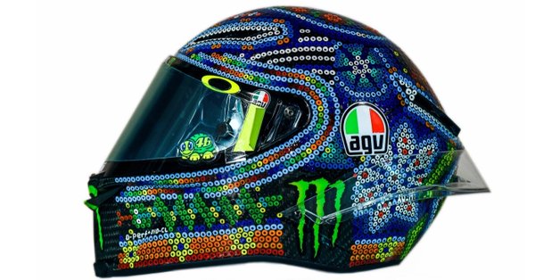 Helm Huichol Baru Valentino Untuk Tes Pra Musim Sepang dari Budaya Mexico ? 3 Helm Huicol Valentino Rossi