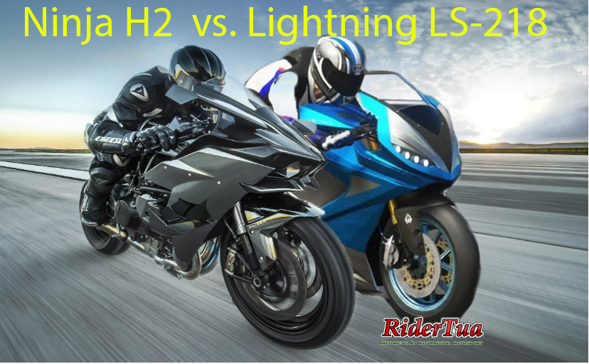 Adu Drag 402 m Ninja H2 dan Lightning LS-218