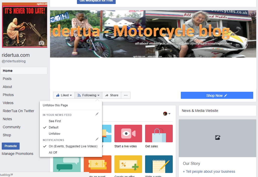 Pengumuman: Perubahan Setting Facebook ridertua !! 4 Defaiult ridertua