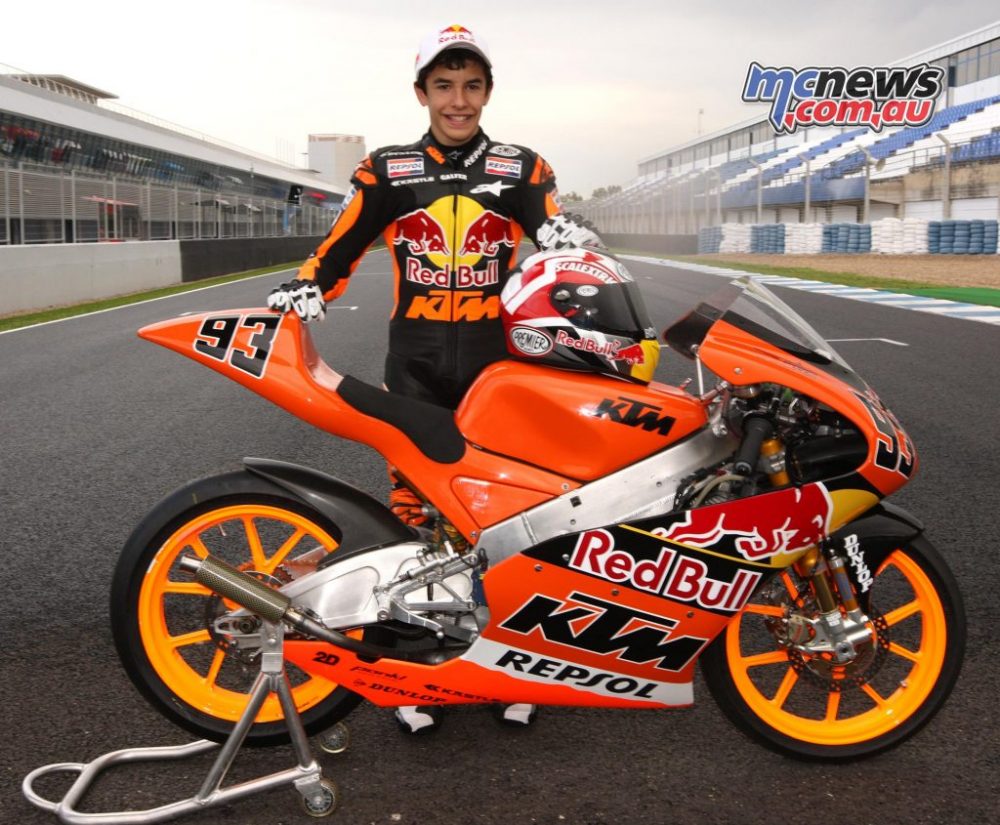 Marc Marquez dengan KTM 125 di 2008