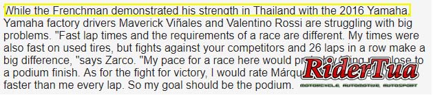 Zarco Pakai Motor M1 2016 atau 2018, Kok Lebih Kencang Dari Tim Pabrikan? 5 Zarco Thailand Yamaha M1 2016