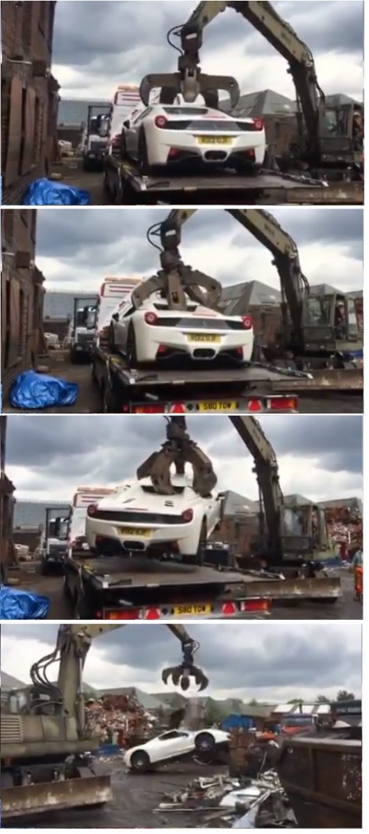 Kenapa Ferrari 458 Spider Seharga 5M Ini Tercyduk dan Dihancurkan Polisi