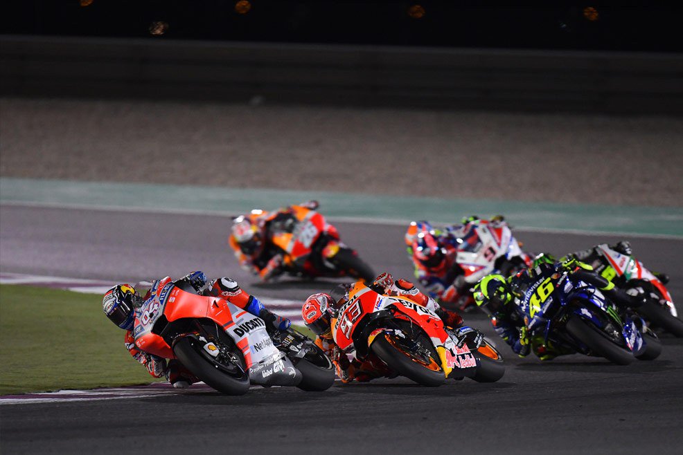 Rossi Dovi Marquez Qatar 2018