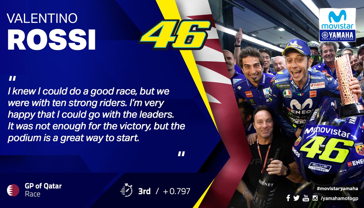 Rossi podium 3 Qatar