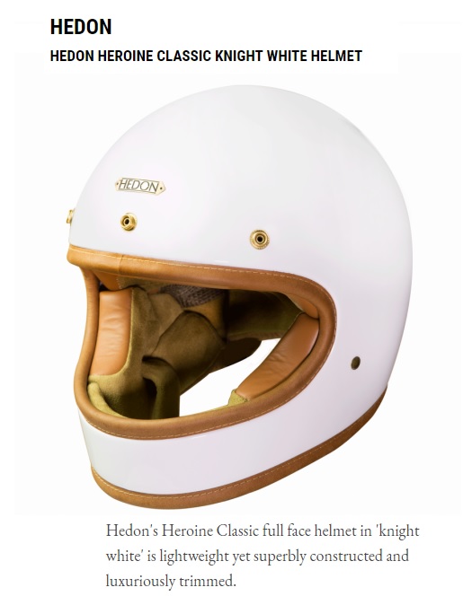 HEDON HEROINE CLASSIC KNIGHT WHITE HELMET