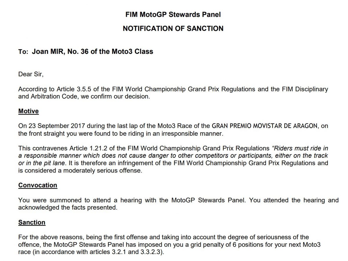 Apakah Hukuman 'Penalti' Marc Marquez di MotoGP Amerika Ini Lebih Ringan ? 2 Joan MIR hukuman moto3