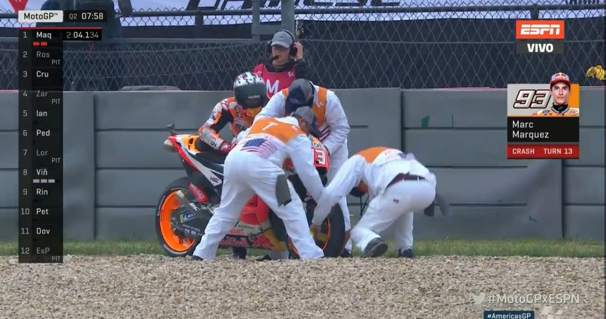 Marc Marquez Jatuh Lagi di Kualifikasi MotoGP Amerika 2018 2 MM Jatuh2