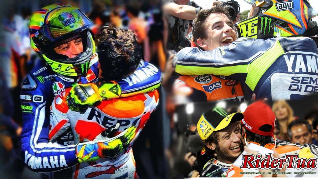 Berharap Dua Orang Ini Podium di Austin dan Berpelukan, Setuju ? 4 Marc marquez dan Valentino Rossi Berpelukan 3