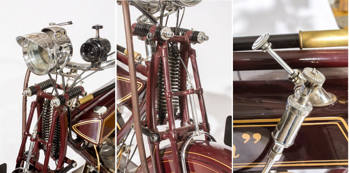 Sepeda Motor Presisi Tahun 1917 500CC V Twin Gak Pakai Rantai 4