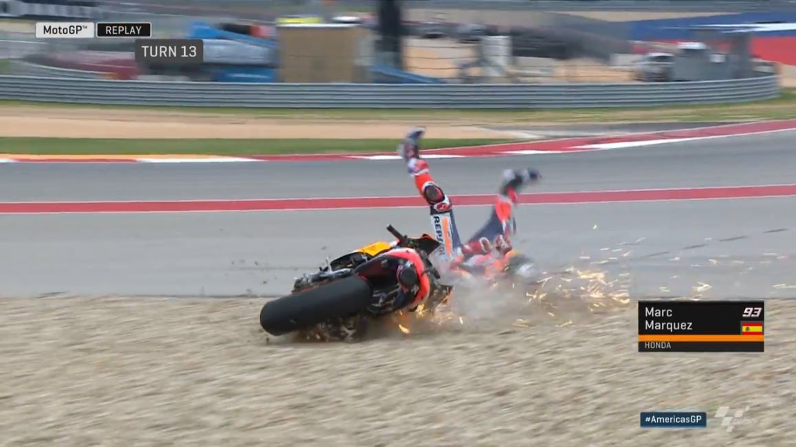 Marc Marquez Jatuh Lagi di Kualifikasi MotoGP Amerika 2018 7 mm jatuh 2 5