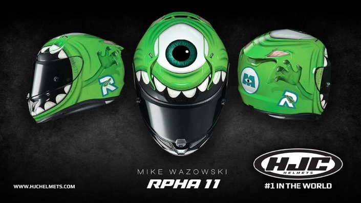 HJC edition Mike Wazowski helmet Mata satu