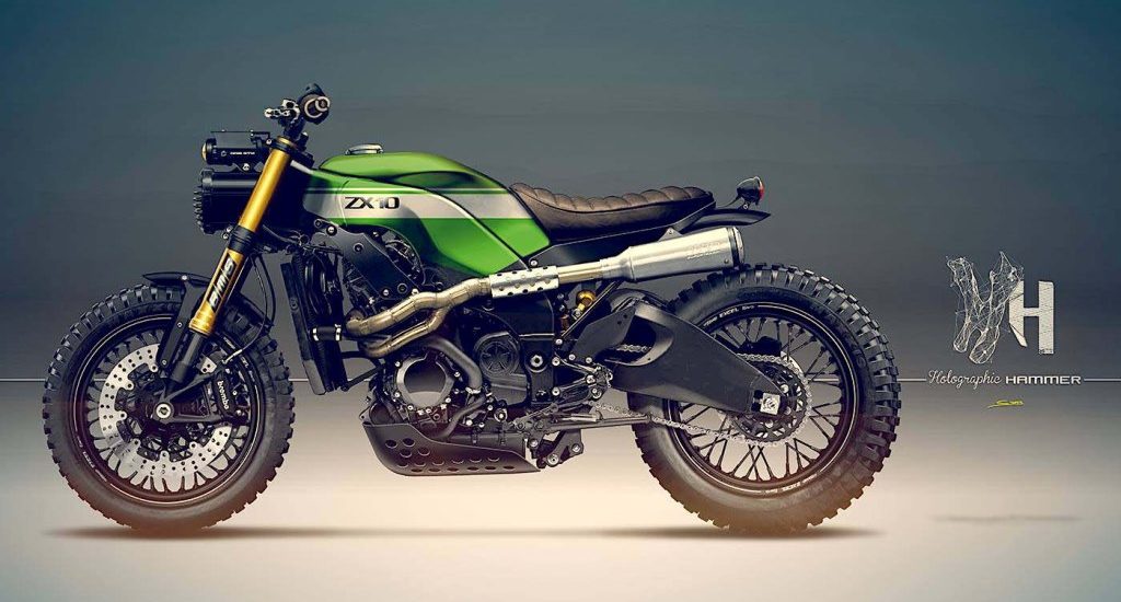 Kawasaki Ninja 650 Harga 160 Juta Ini Diubah Jadi Scrambler dari Bali 2 Holographic Hammer Kawasaki ZX10
