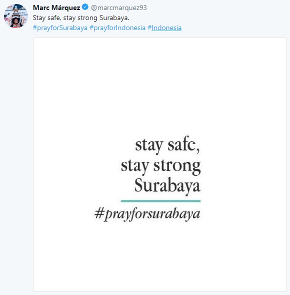 Doa MotoGP Untuk Indonesia, Dipimpin Marc Marquez 3 Pray For Surabaya