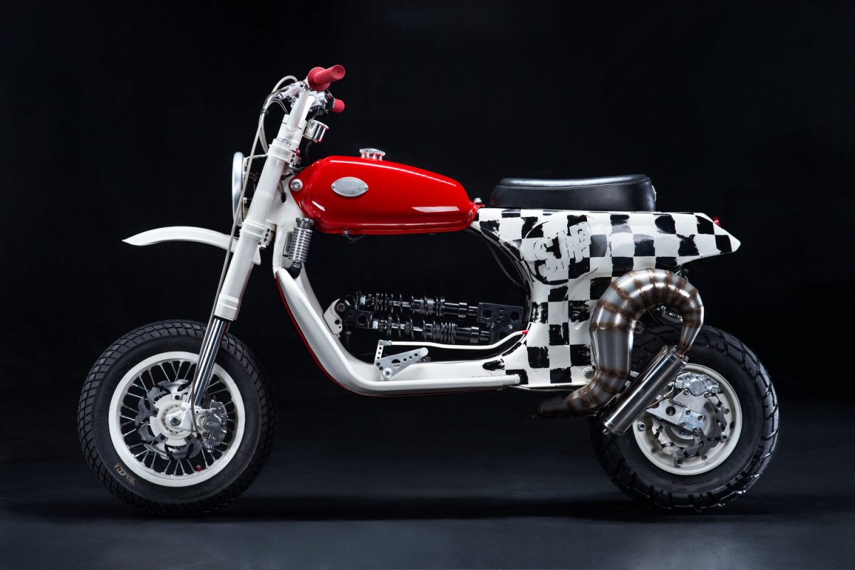 Modifikasi Vespa PX 150 Scrambler dari Rusia 5 custom vespa px 150 scooter 2