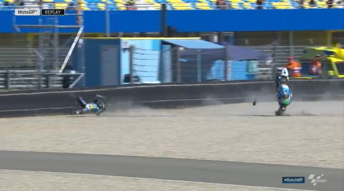 Hasil Latihan Bebas 3 MotoGP Assen Belanda 2018 2 Franco Morbidelli Crash