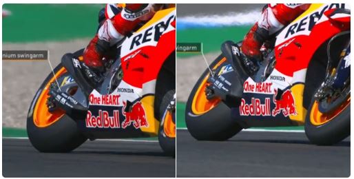 Hasil Latihan Bebas 3 MotoGP Assen Belanda 2018 4 Marc Carbon dan Aluminium Swing arm