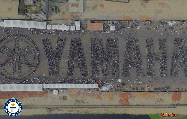 Logo yang Dibentuk dari 1257 Motor Yamaha, Rekor Dunia ! 1 Logo yang Dibentuk dari 1257 Motor Yamaha, Rekor Dunia