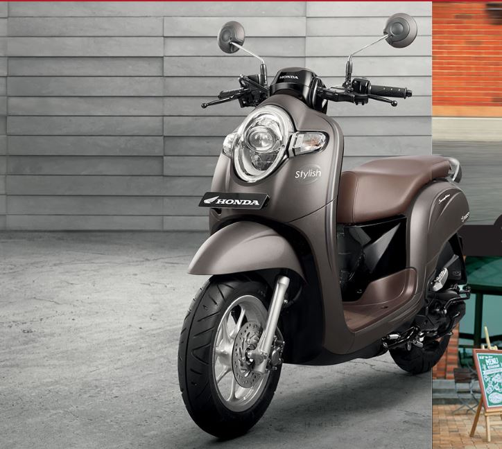 Scoopy Honda abu abu