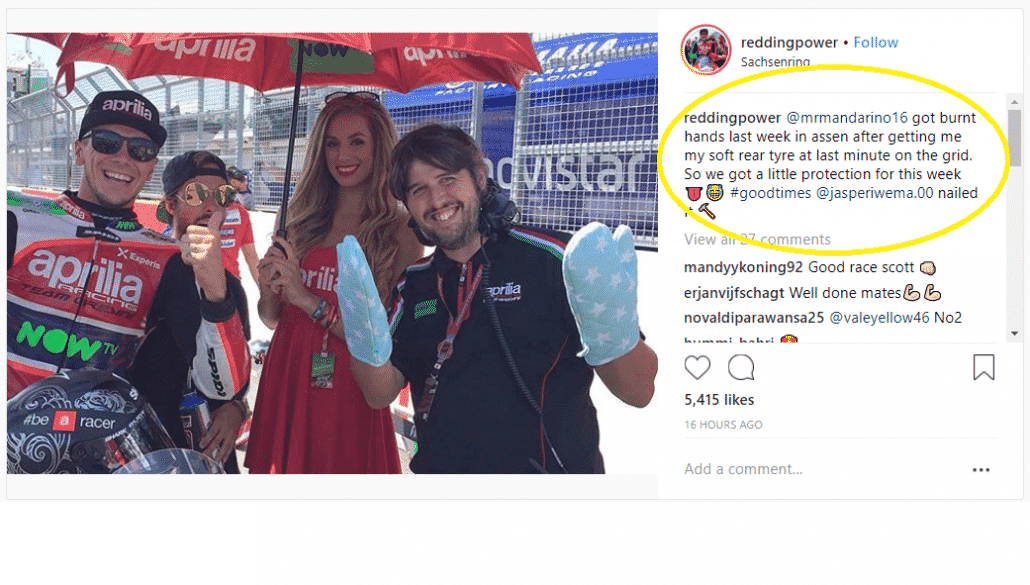 Helm Down, Aksi Perpisahan Scott Redding dengan MotoGP ? 4 Tangan terbakar