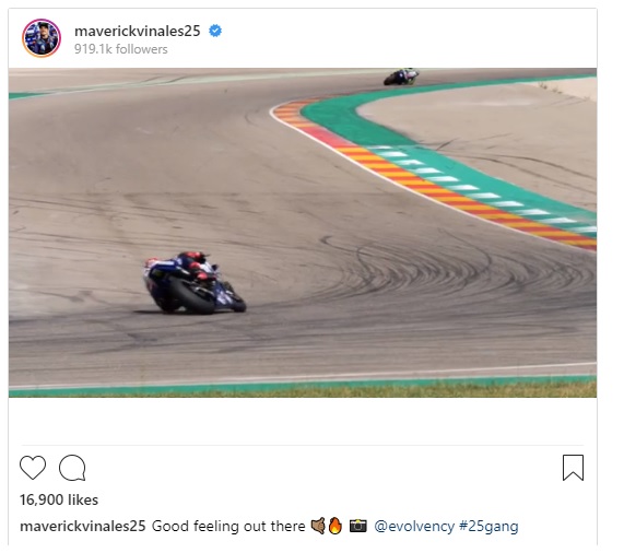 Masalah Mesin Yamaha M1 Terselesaikan di Tes Aragon ? 4 Maverick Vinales Good Feeling
